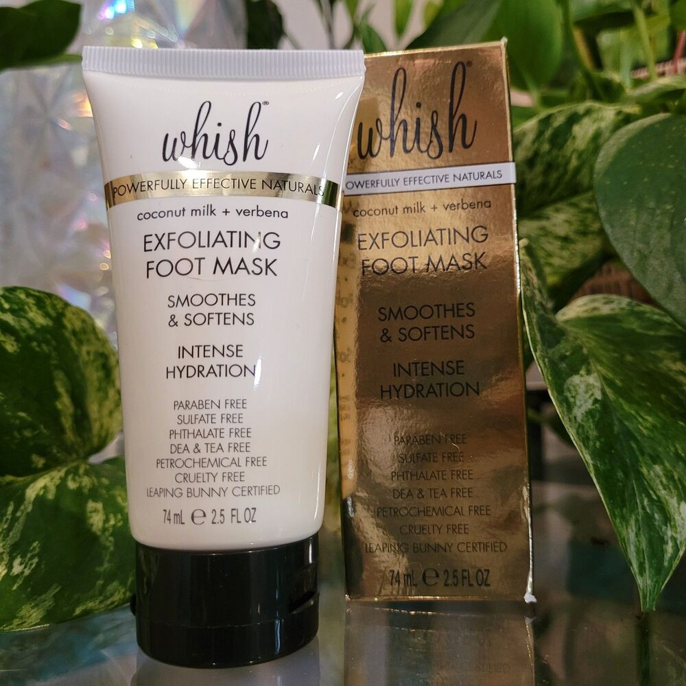 Whish Exfoliating Foot Peel Mask Coconut Milk Verbena Callus Remover Exfoliator